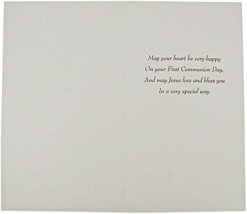 Needzo First Communion Greeting Card with Keepsake Prayer Card, 7 1/2 Inch (Chalice) - Image 3